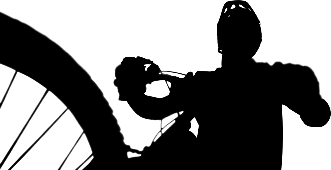 Low Angle View Transparent Cyclist Silhouette on Bicycle at Sunrise