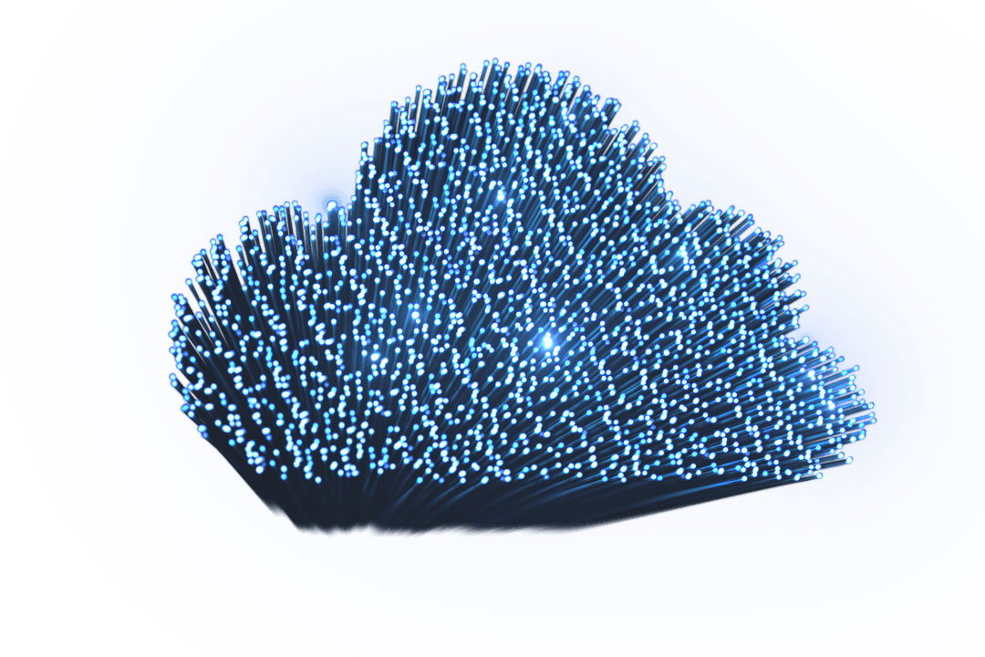 Transparent Digital Blue Cloud Illustration on Radiant Background