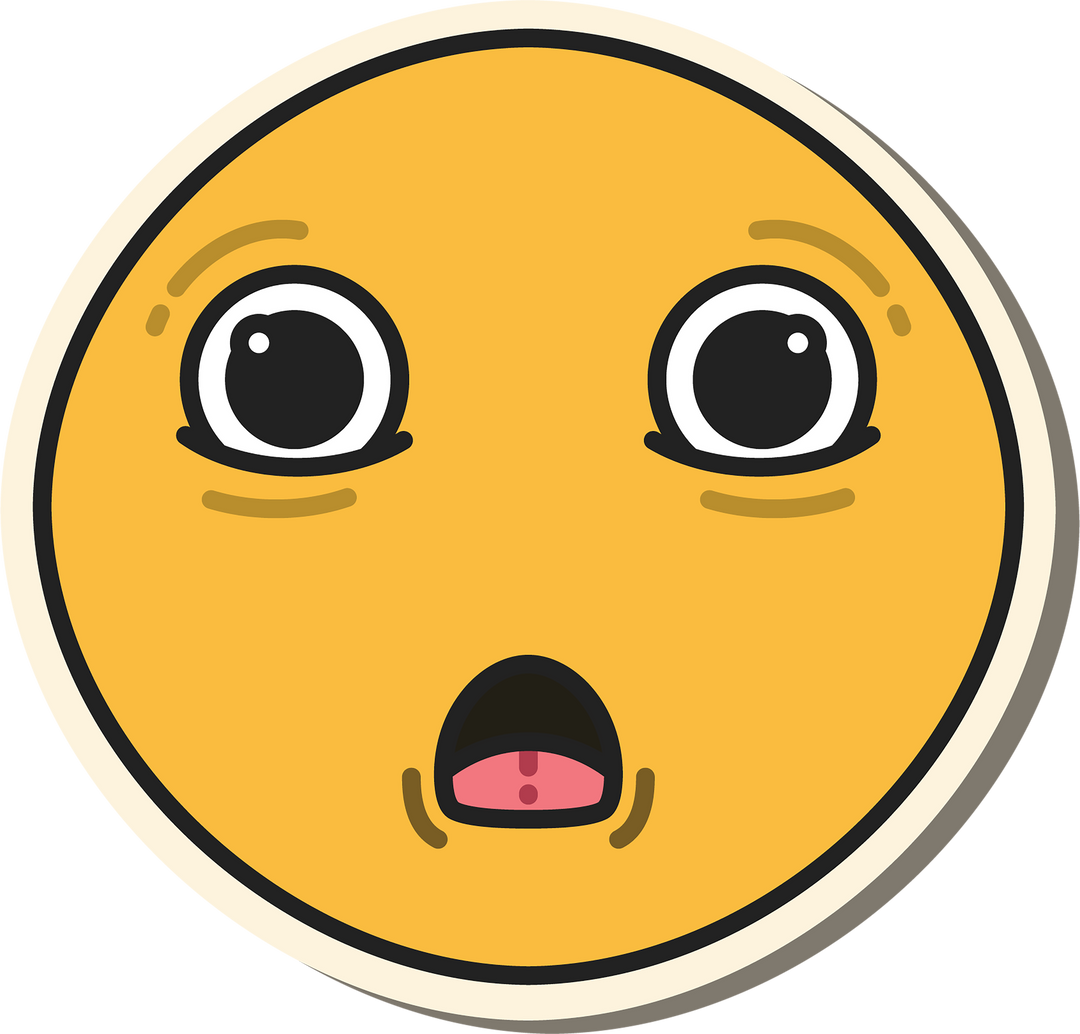 Surprised Emoji Icon on Transparent Background - Download Free Stock Images Pikwizard.com