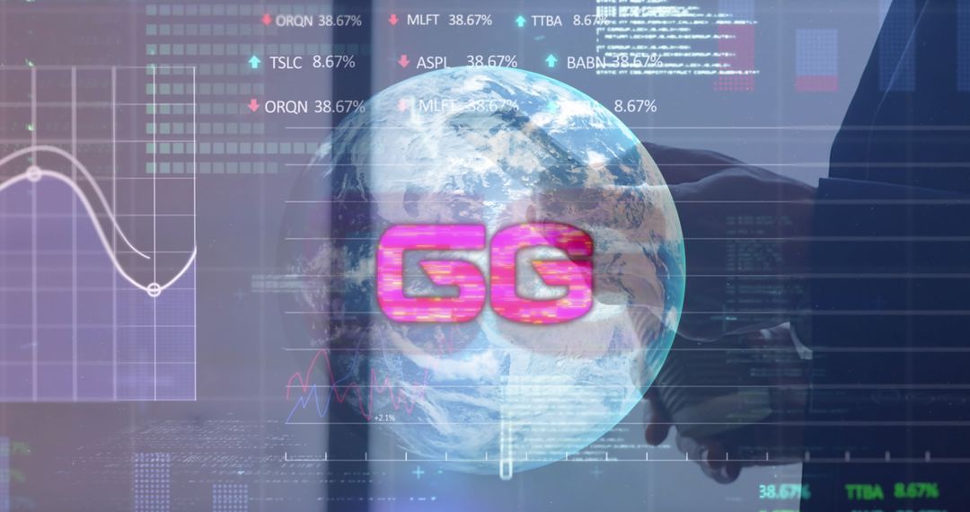 6G Technology Global Data Concept with Businessman