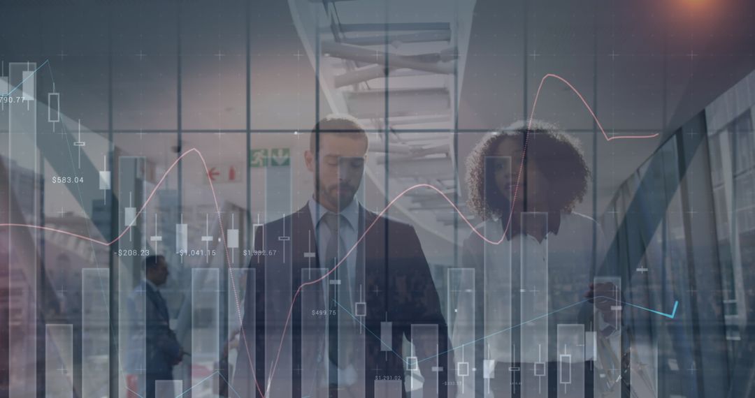 Diverse Business Team Analyzing Data on the Go