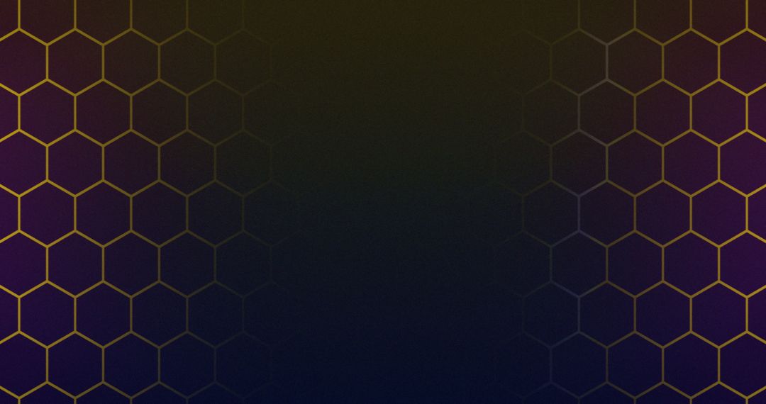 Hexagonal Pattern with Vibrant Tech Energy Lines