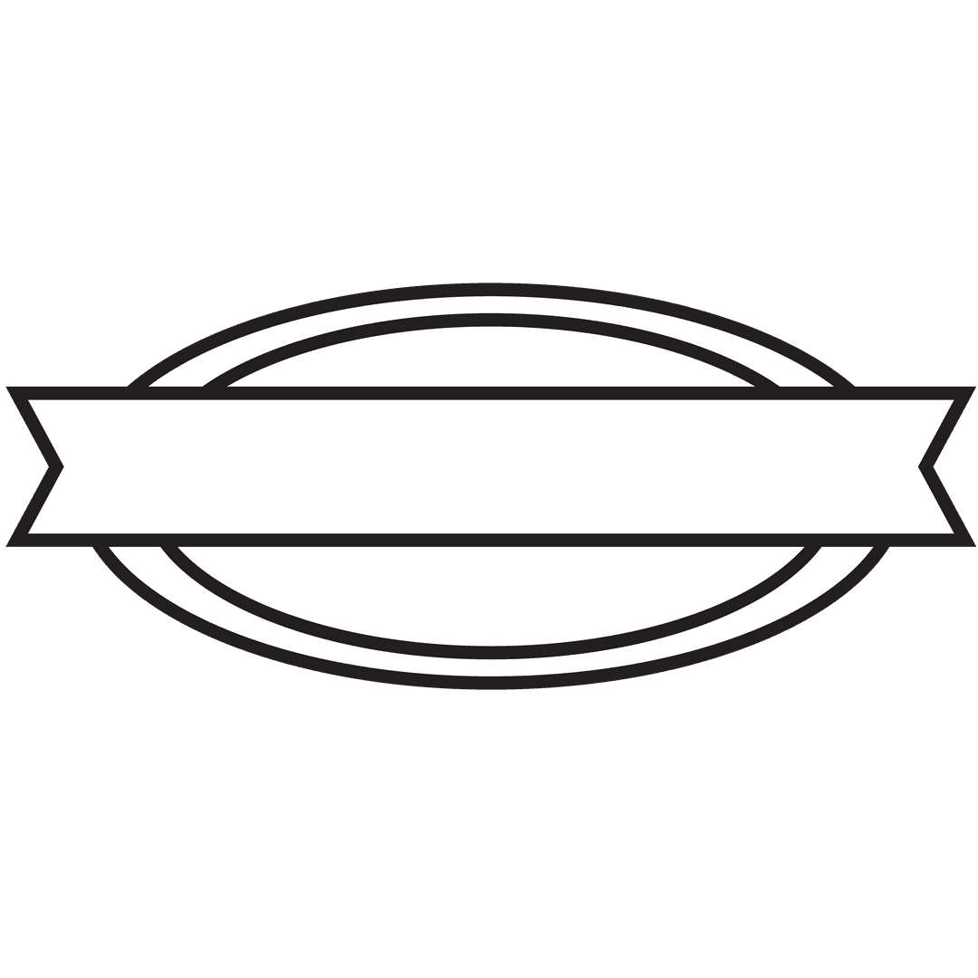 Blank Oval Banner with Copy Space on Transparent Background