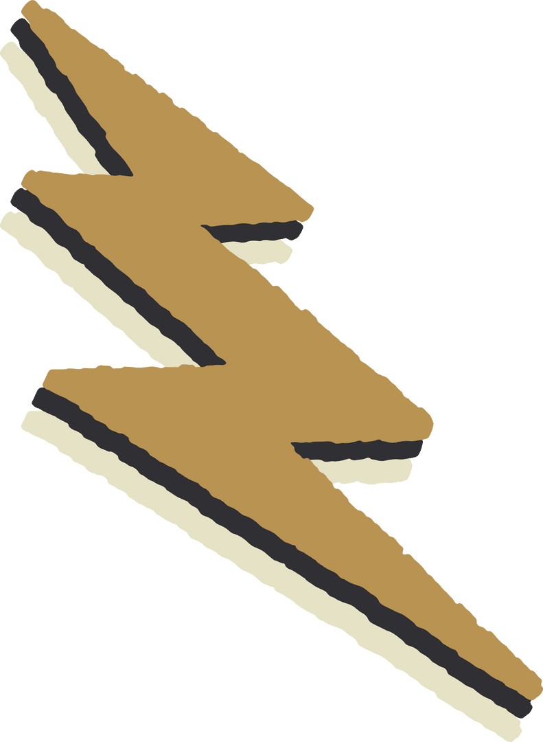 Transparent Abstract 3D Lightning Bolt Illustration