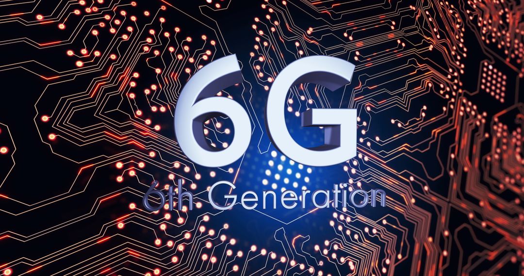 6G Technology Concept Over Computer Circuit Board