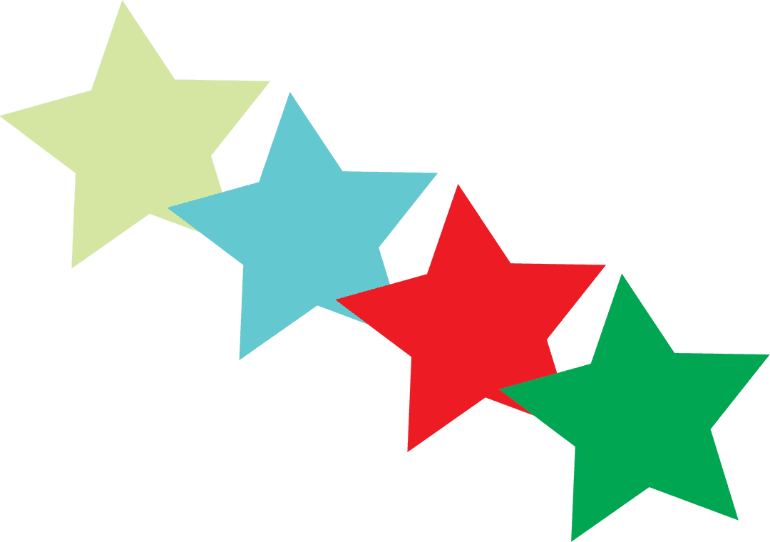 Bright Transparent Stars Cluster for Festive Designs