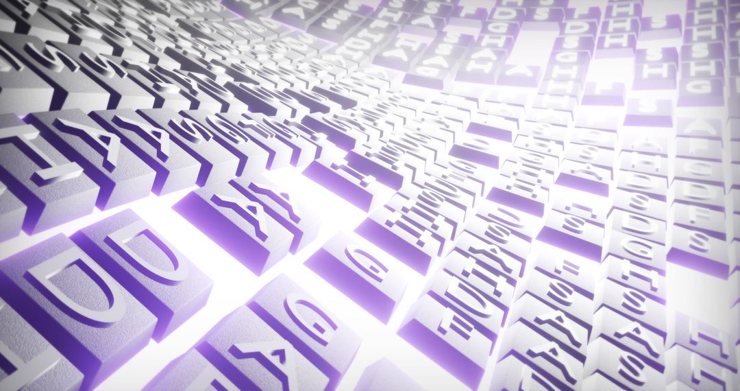 Abstract Digital Interface with Moving Tiles on Light Background