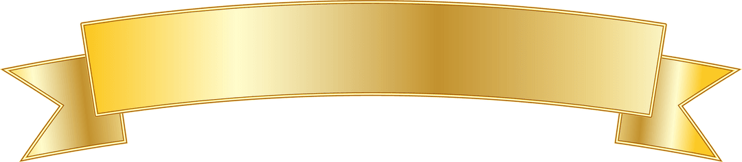 Elegant Gold Ribbon on Transparent Background Vector