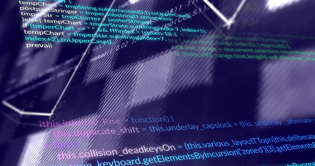 Abstract Digital Code and Network Connections Background