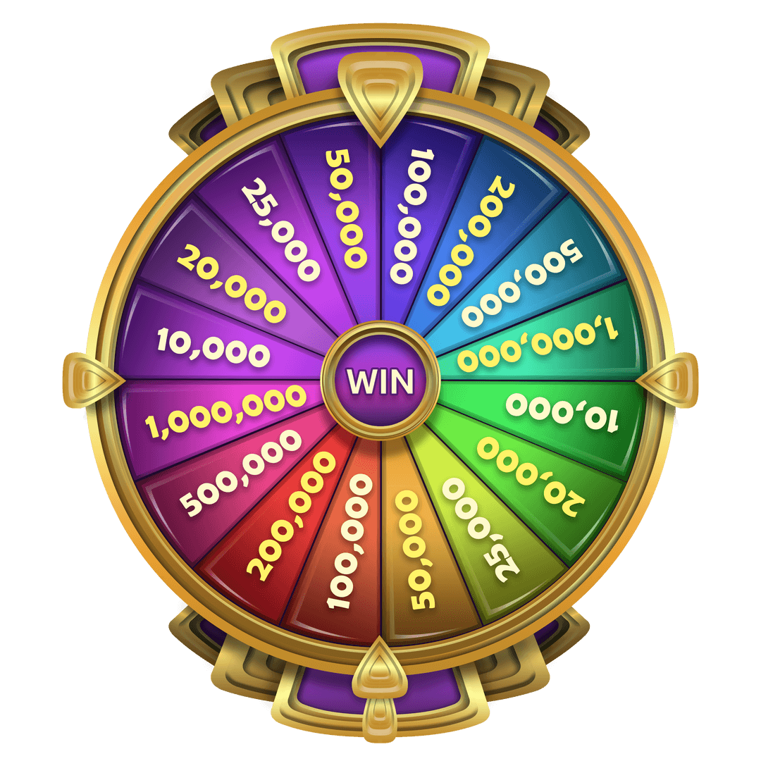 Colorful Transparent Three-Dimensional Fortune Wheel With Winning Numbers
