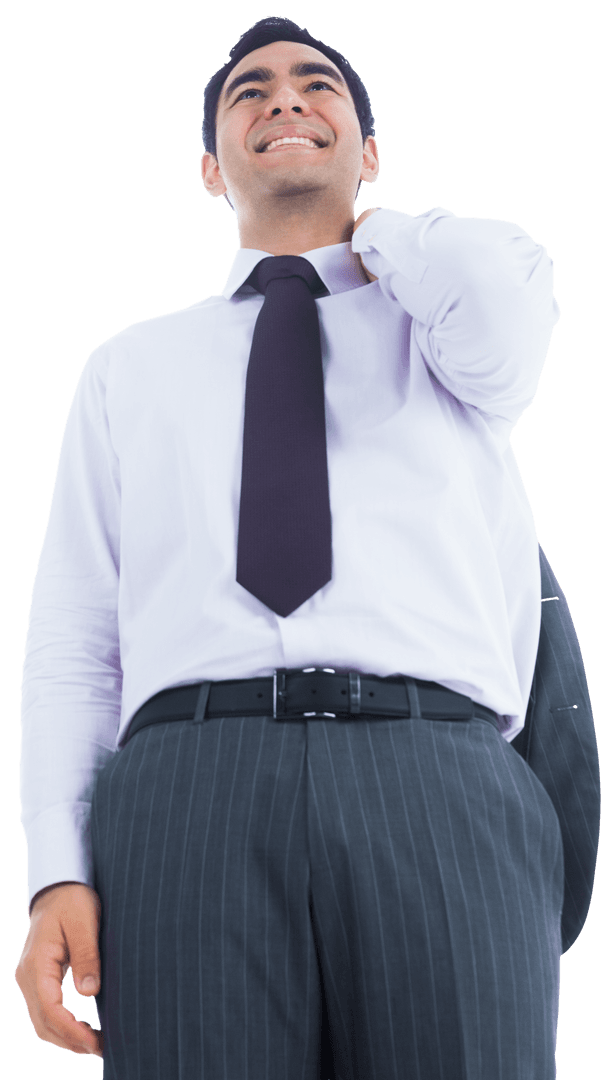 Confident Biracial Business Professional Transparent Background
