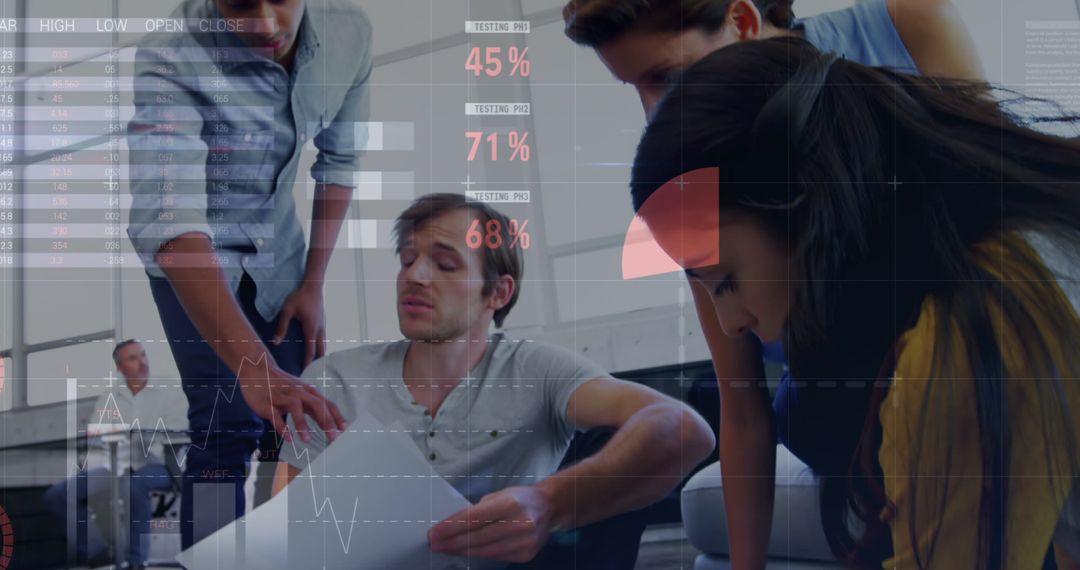 Diverse Team Analyzing Business Documents with Graph Overlays