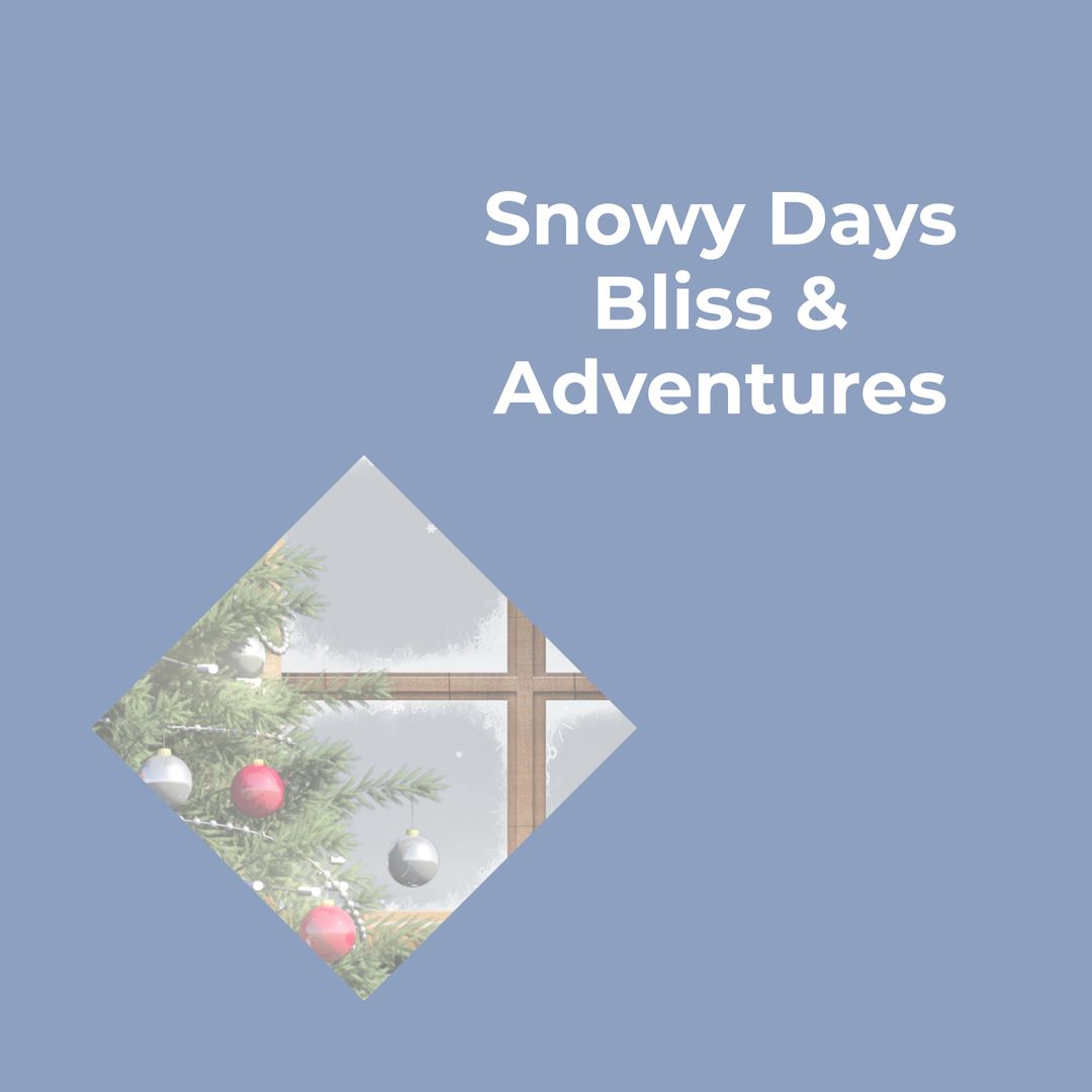 Festive Christmas Tree by Window with Snowy Theme