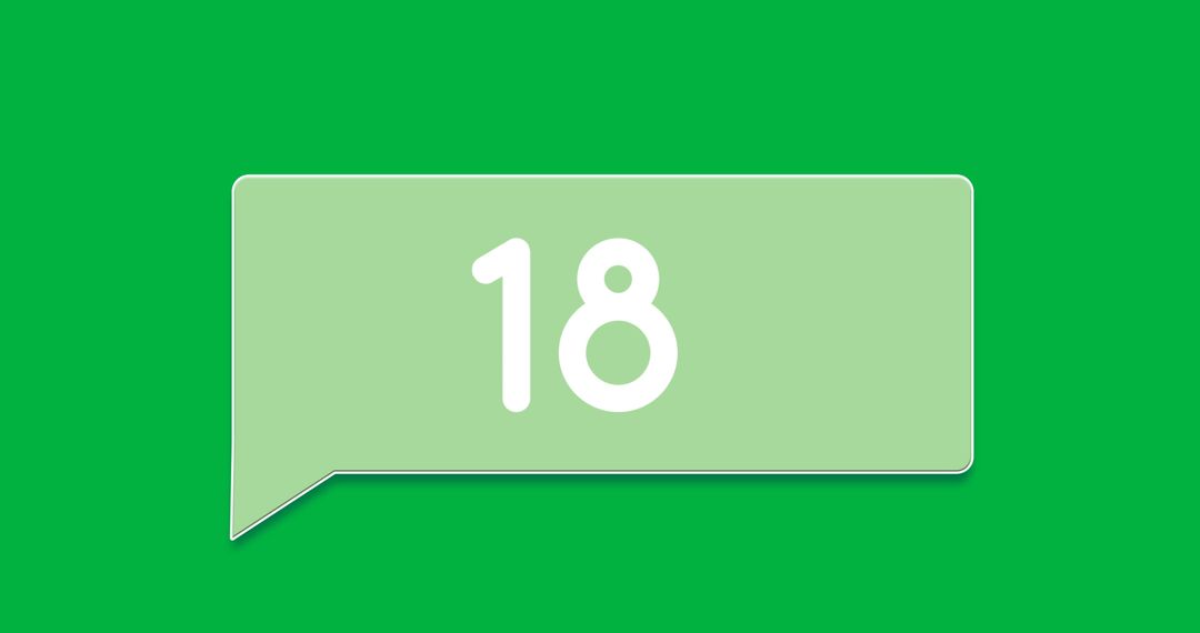 Increasing Countdown Time Lapse with Green Chat Box Design