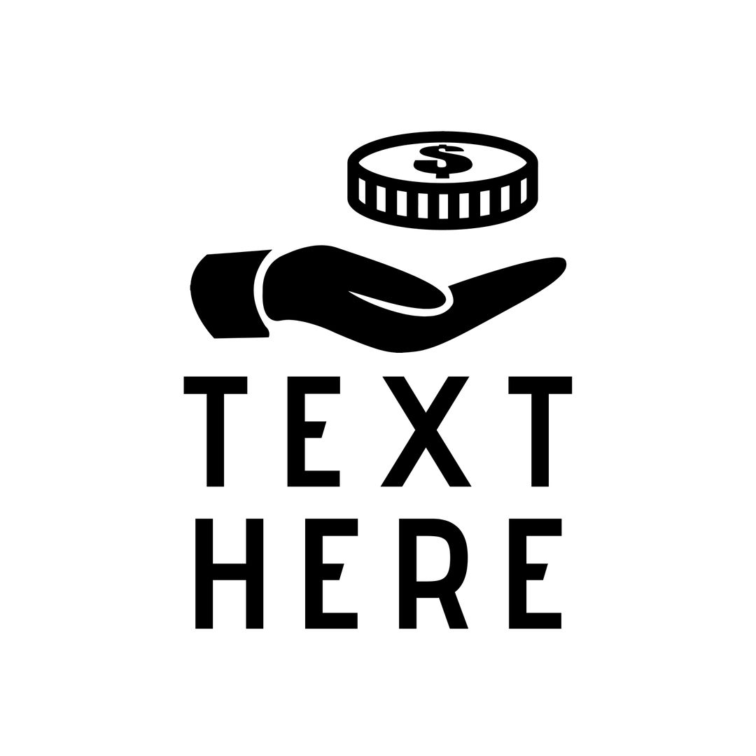 Symbolic Hand Holding Coin for Investment and Savings Themes