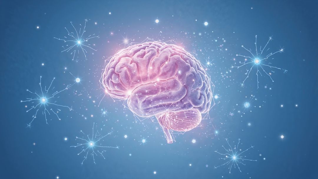 Futuristic Brain and Neurons in Digital Space Concept