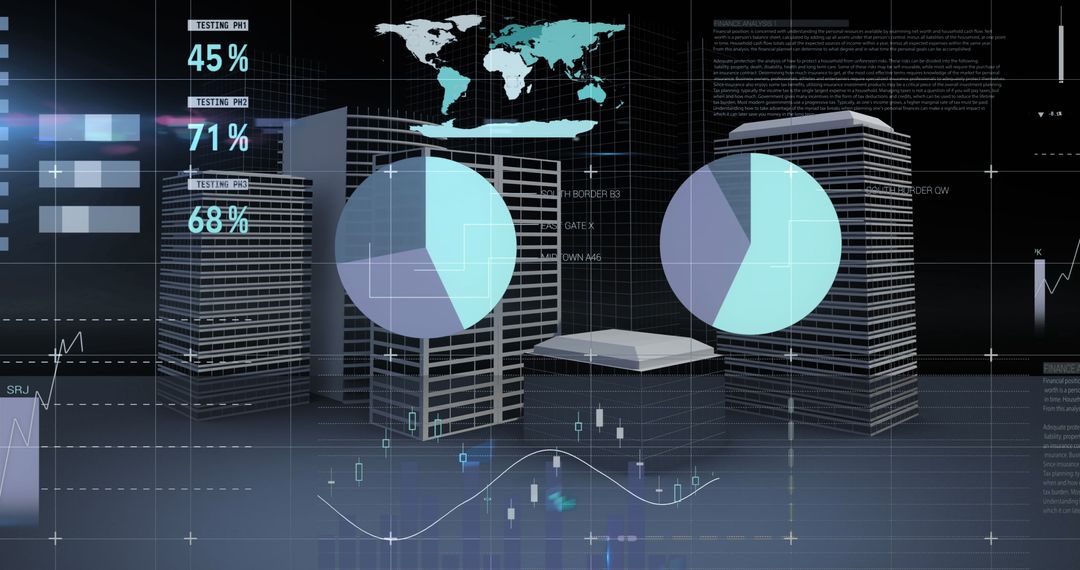Financial Data Integration with Urban Skyline and Infographics