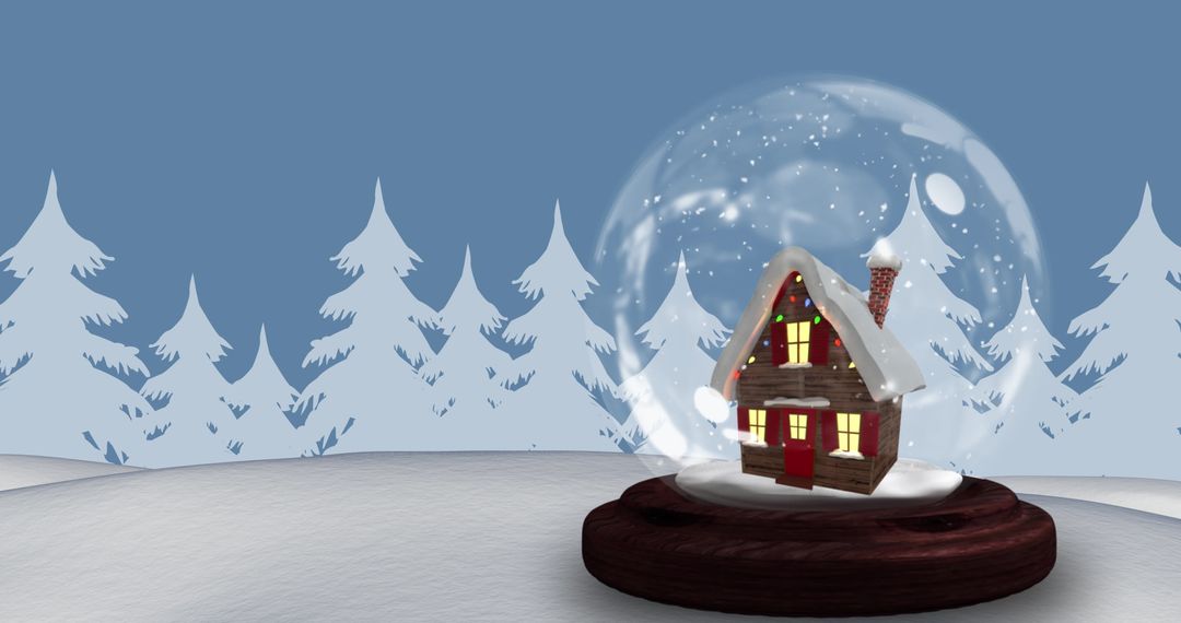Festive Snow Globe with Winter Scene and Charming House
