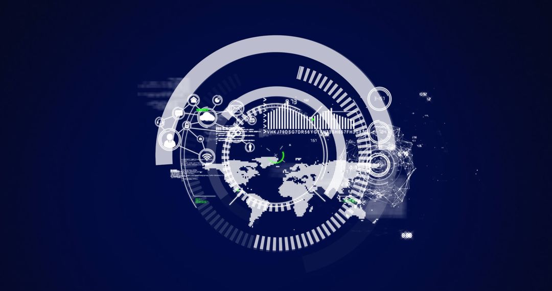 Digital Financial Data Concept with Global Connections