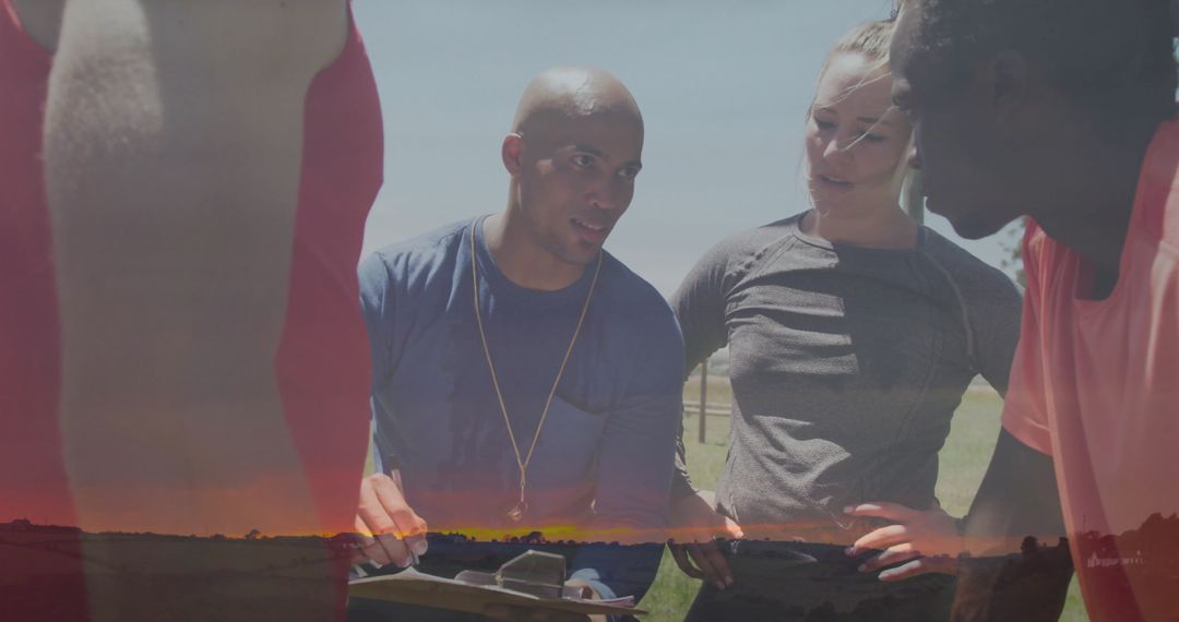 Coach Explains Strategy to Focused Team