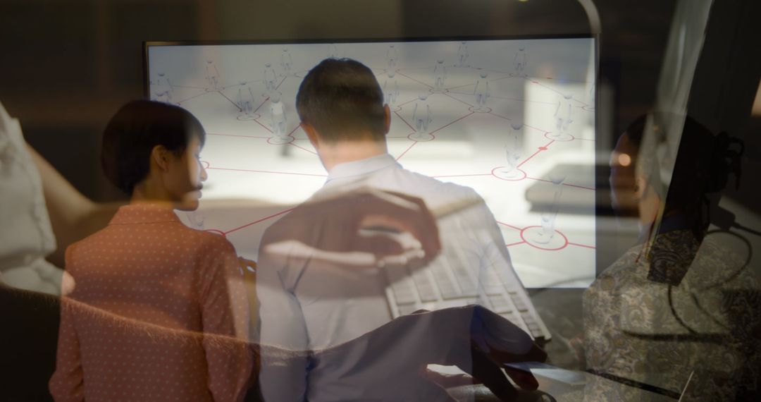 Diversified Business Meeting with Digital Interface