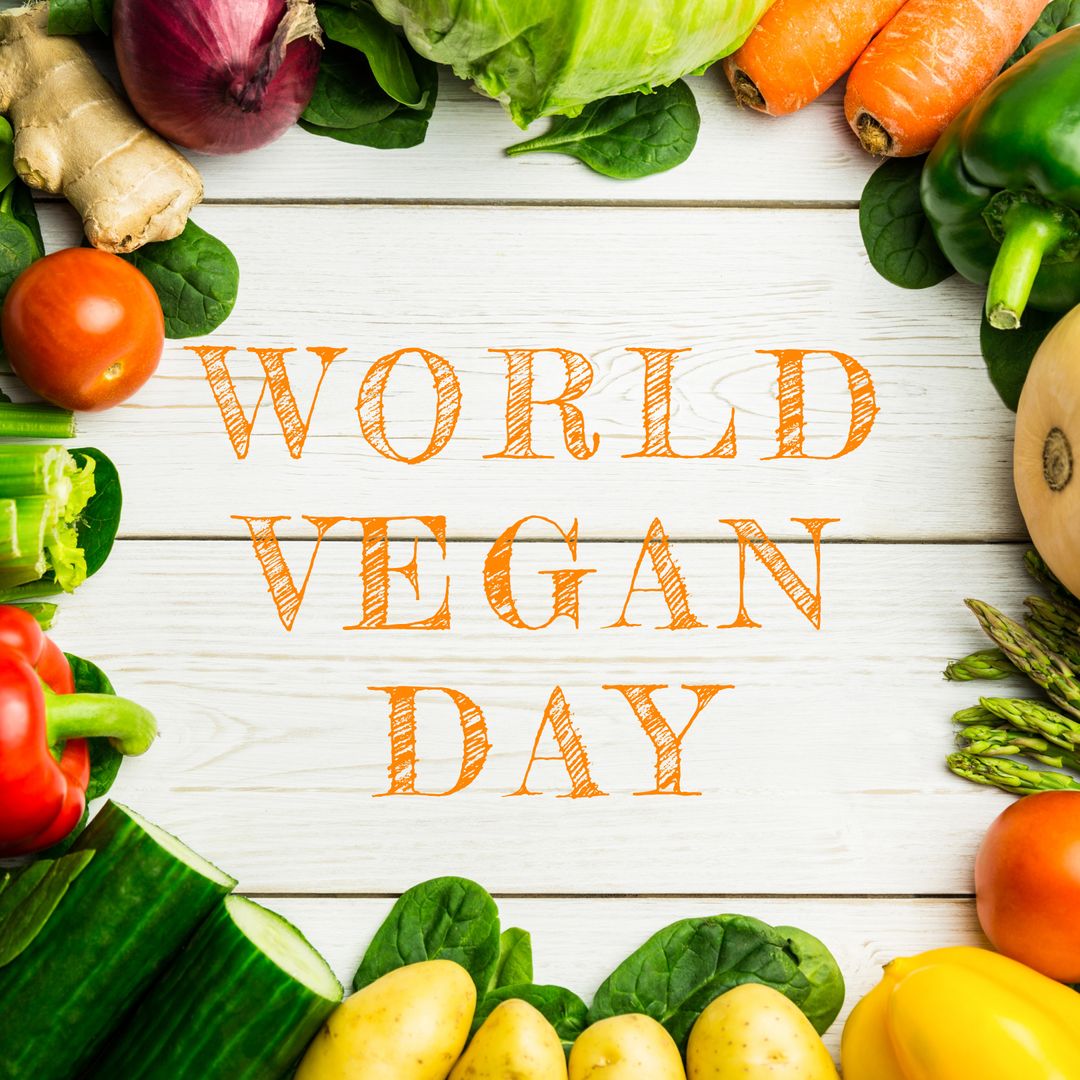 Colorful Array of Fresh Produce for World Vegan Day Celebration