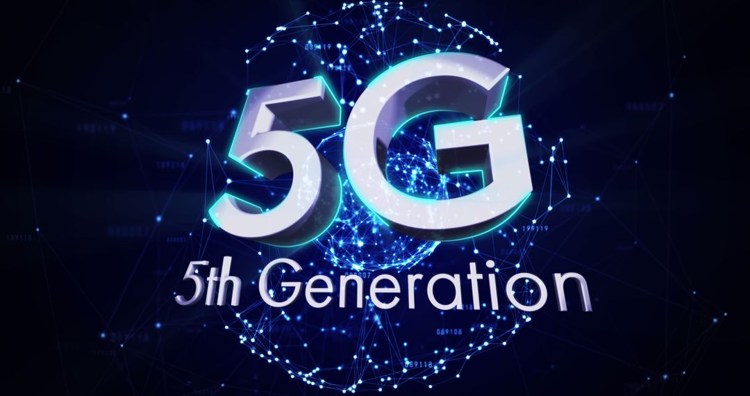 5G Technology Global Connectivity Concept with Digital Globe