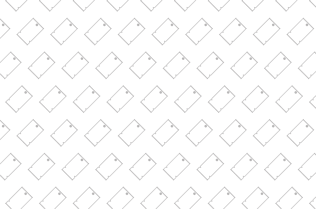 Pattern of Black Ticket Icons on Transparent Background