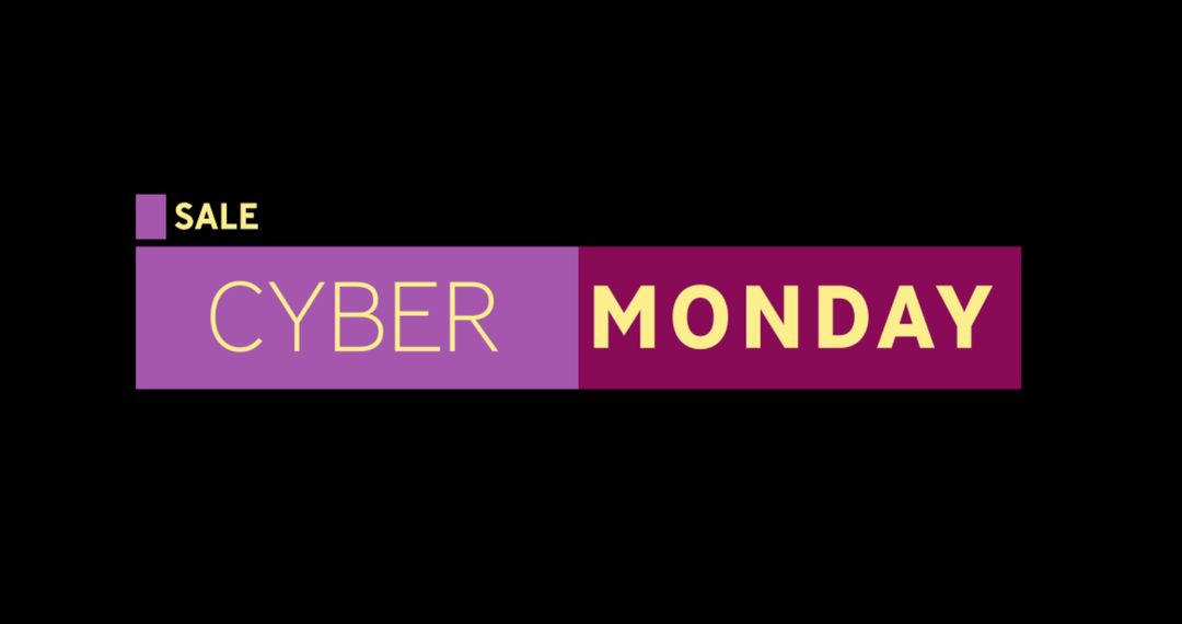 Cyber Monday Sale Banner with Bold Typography