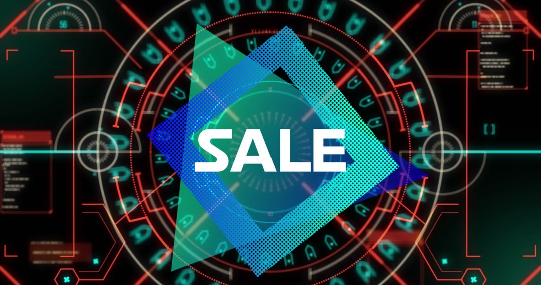 Digital Interface Sale Promotion with Futuristic Elements