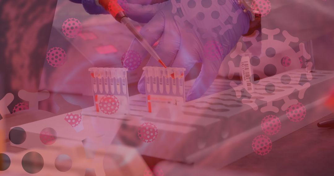 Laboratory Technician Handling Blood Samples During Pandemic
