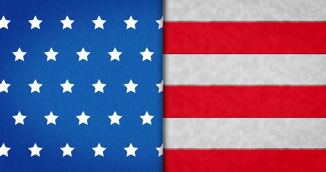 USA Flag Elements Design with Stars and Stripes