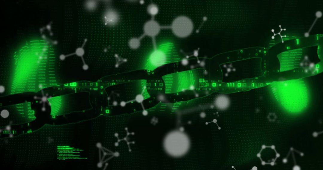Blockchain Technology Concept with Digital Data Processing - Free Images, Stock Photos and Pictures on Pikwizard.com