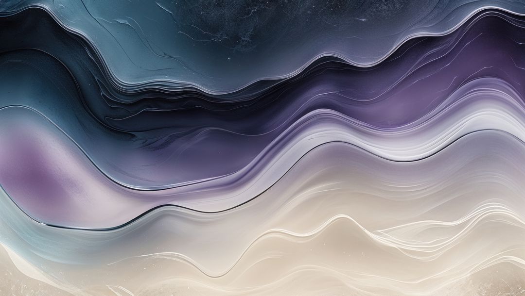Abstract Fluid Layers with Gradient Colors in Digital Art