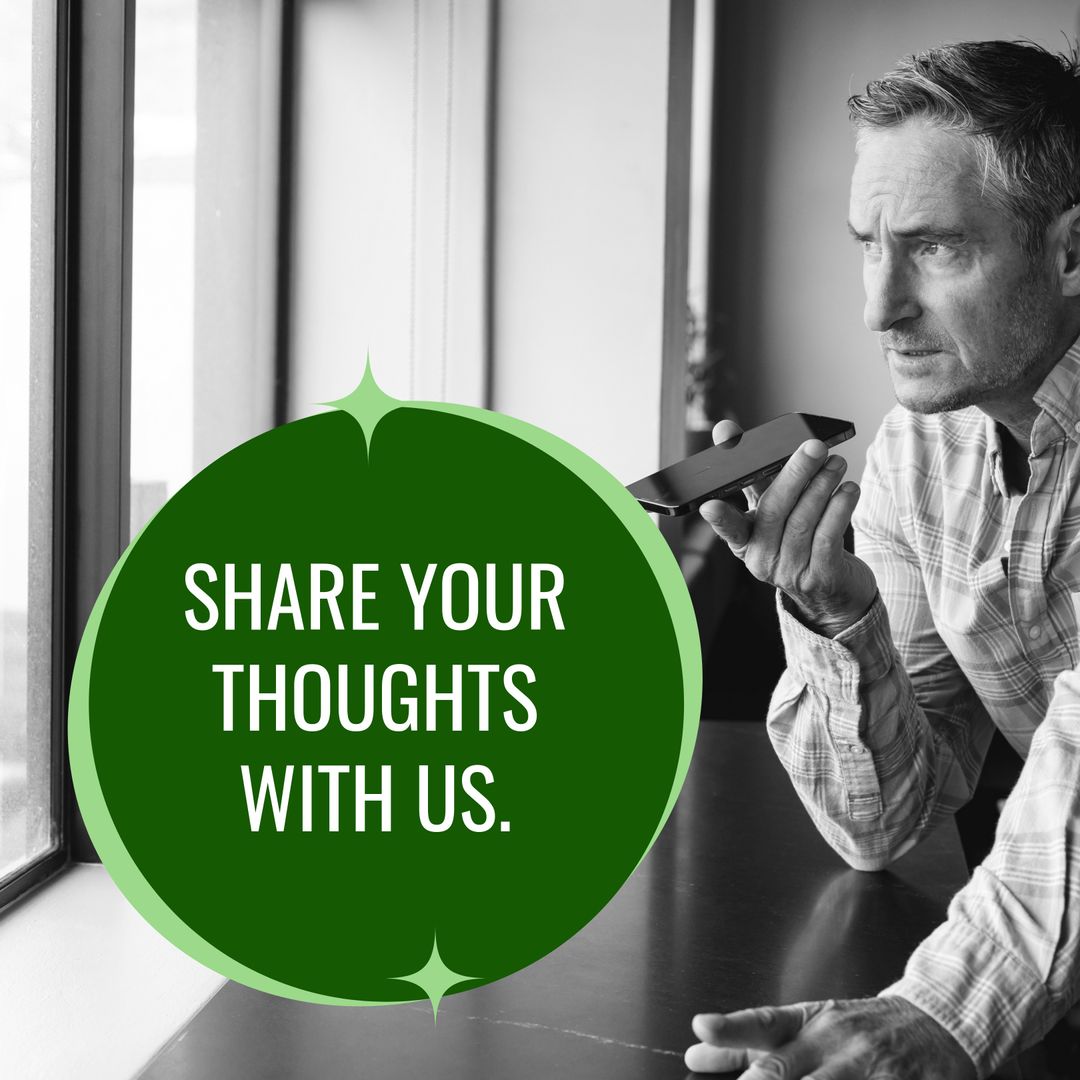 Serious Man Speaking on Phone for Feedback Concept