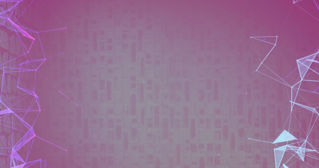 Abstract Plexus Network on Gradient Purple Background