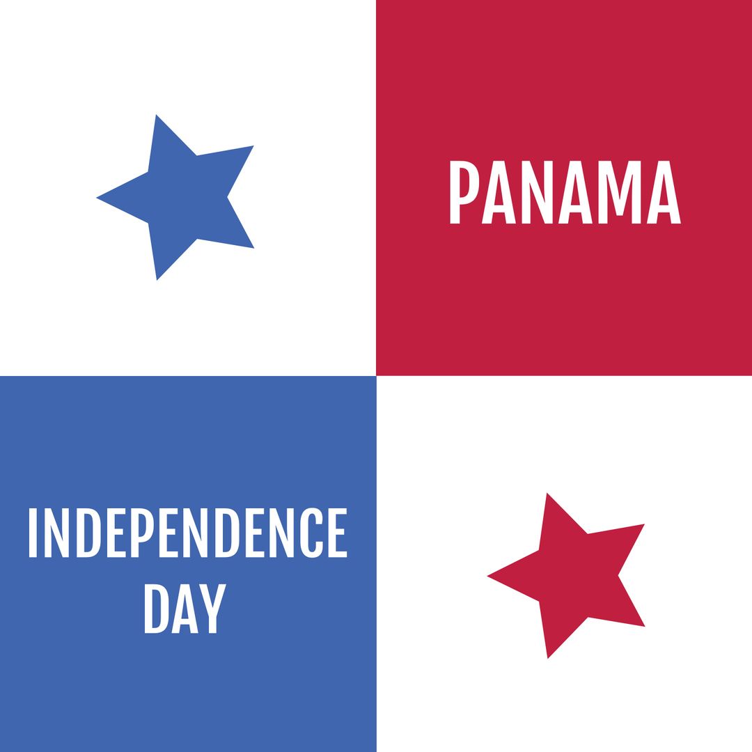 Panama Independence Day Flag Design with Stars