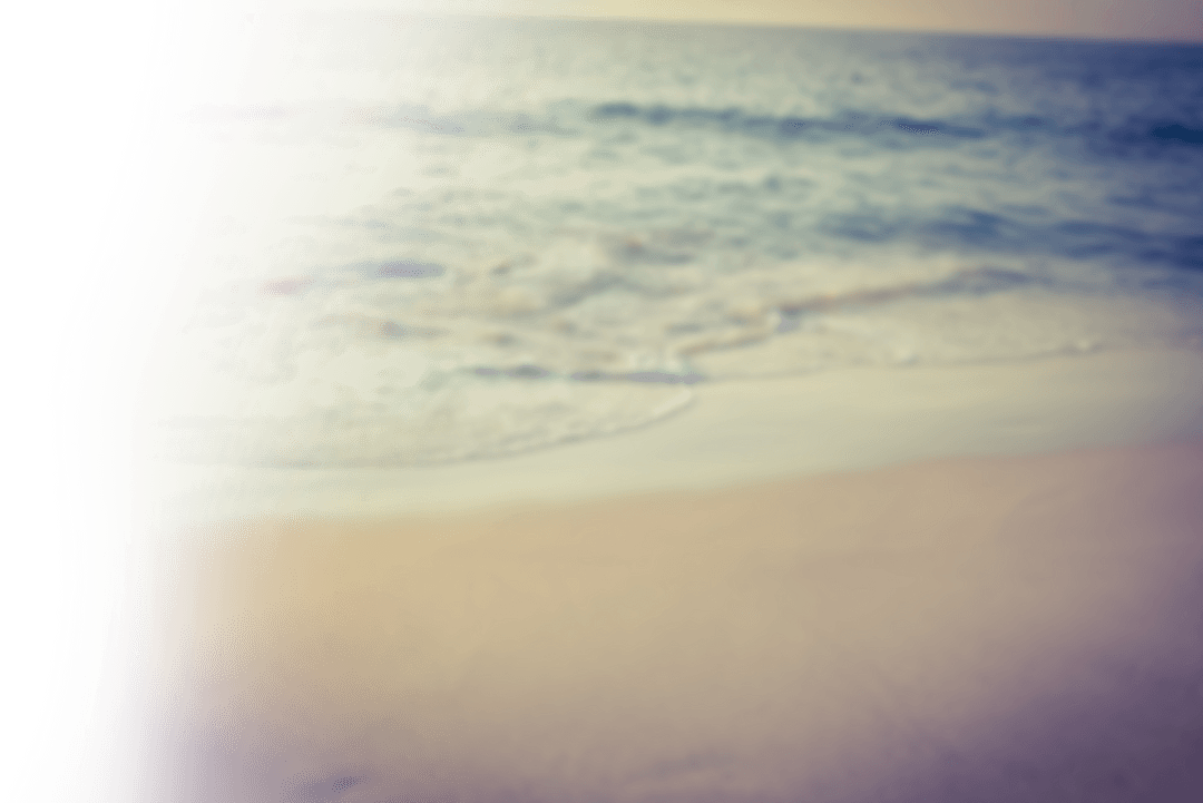 Transparent Beach Scene Illustration Overflowing Horizon Waves