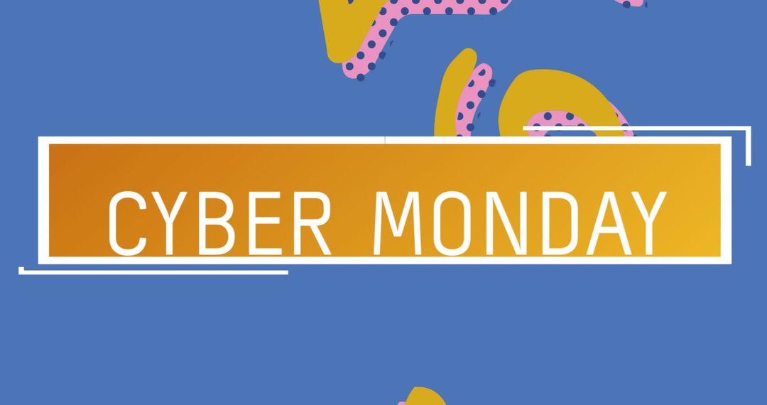 Cyber Monday Sale Promotion with Retro Style Banner