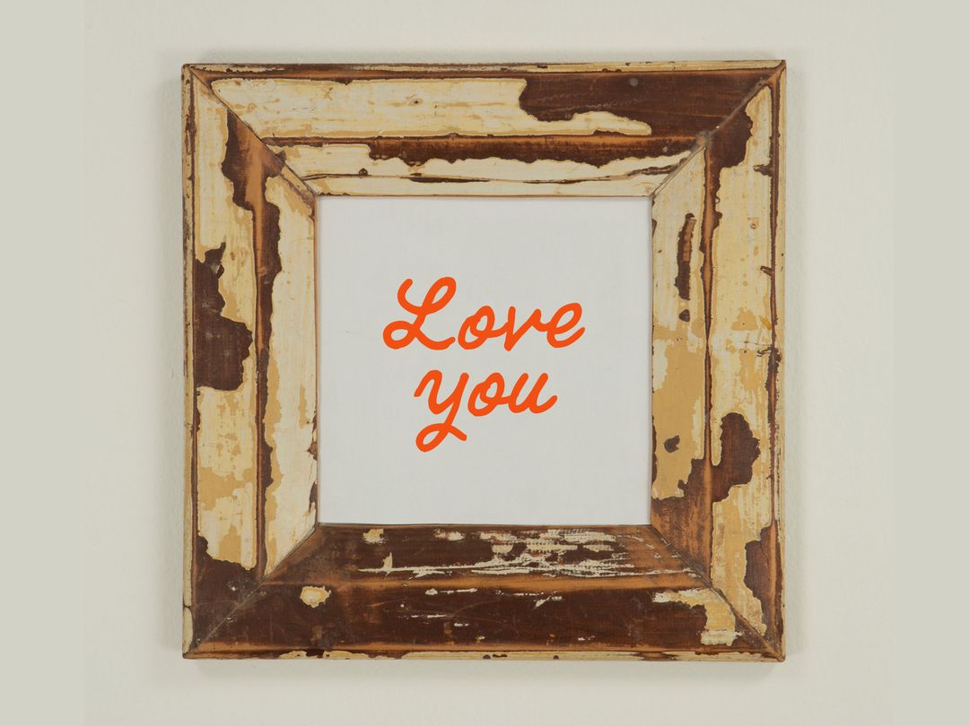 Rustic Framed Love Message for Enduring Affection