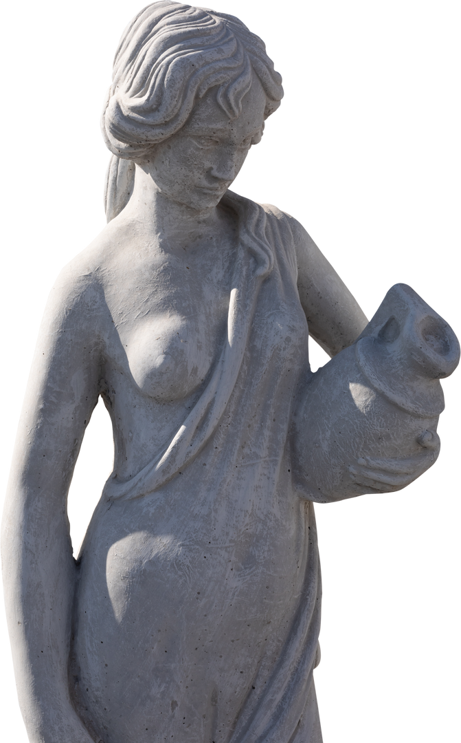 Transparent Background of Ancient Woman Stone Sculpture Holding Jug - Download Free Stock Images Pikwizard.com