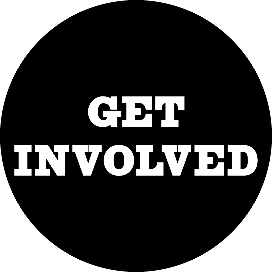 Get Involved Text Graphic on Transparent Background for Employment