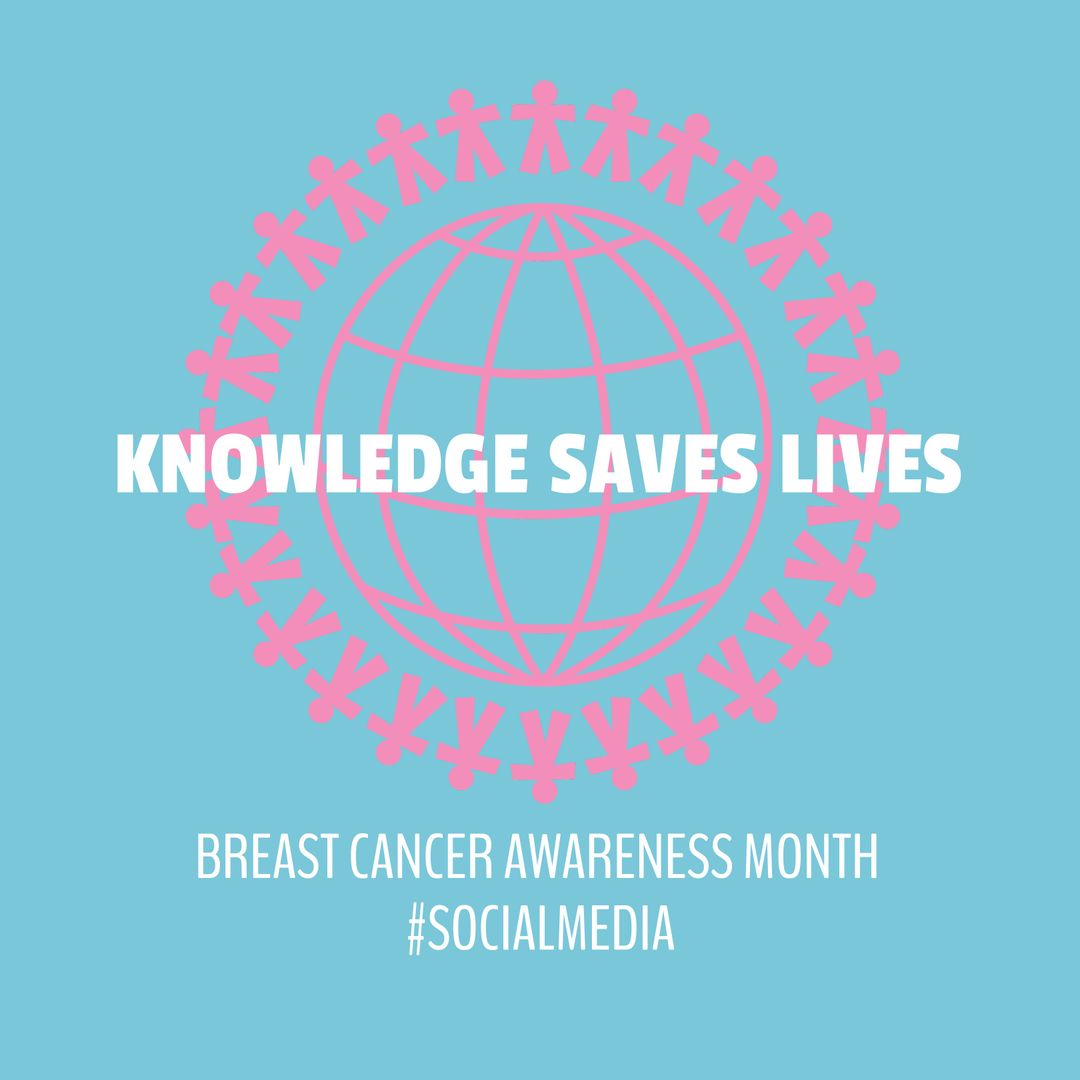 Knowledge Saves Lives - Breast Cancer Awareness Ad - Download Free Stock Templates Pikwizard.com