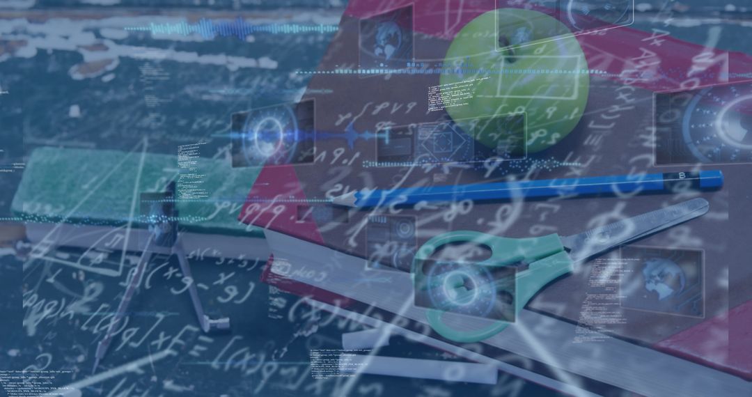 Overlay of Mathematics and Data on Study Materials