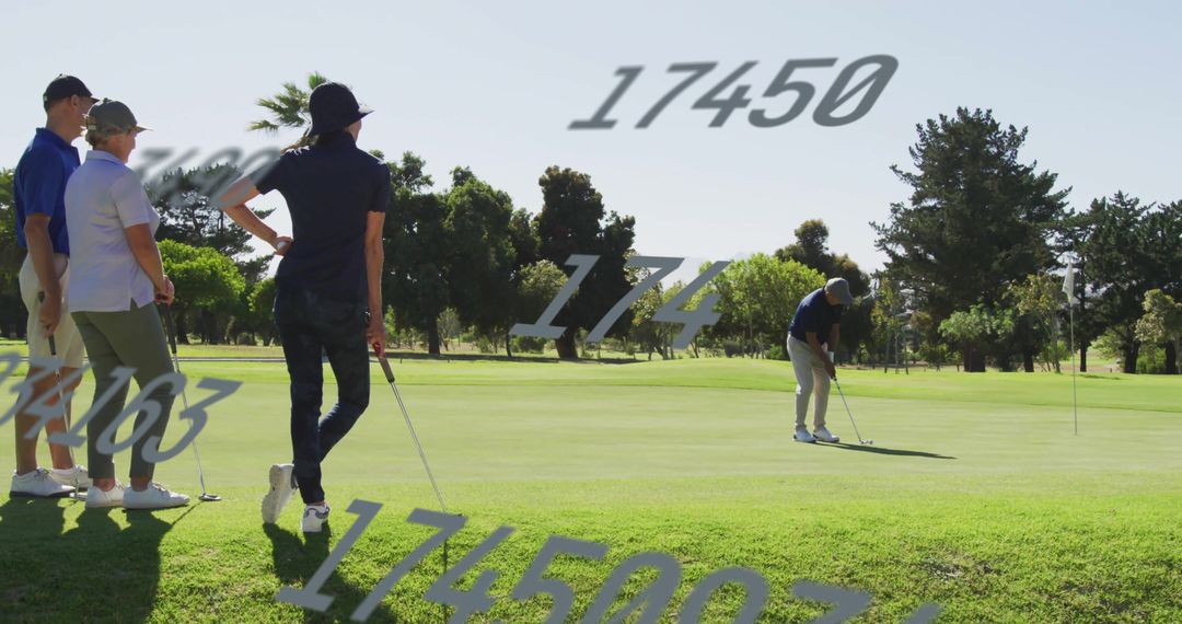 Golf Competitors with Overlapped Numbers Visualizing Concepts