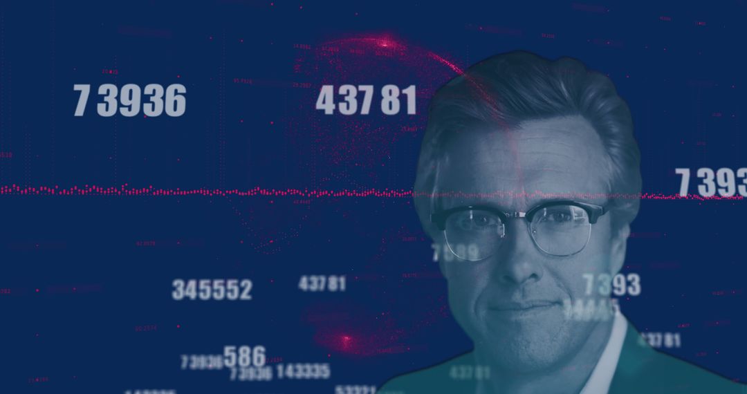 Global Finance and Digital Interface with Businessman Overlay