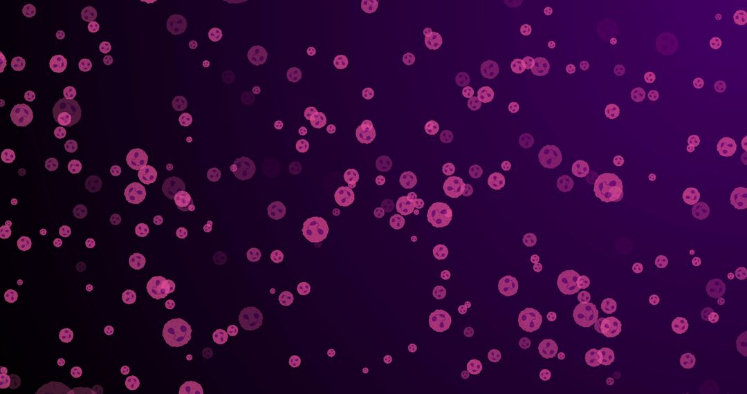 Violet Cytoplasm-like Elements Falling on Navy Blue Background