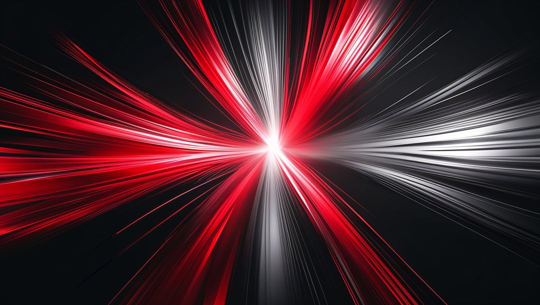 Dynamic Abstract Burst of Red and White Light Streaks