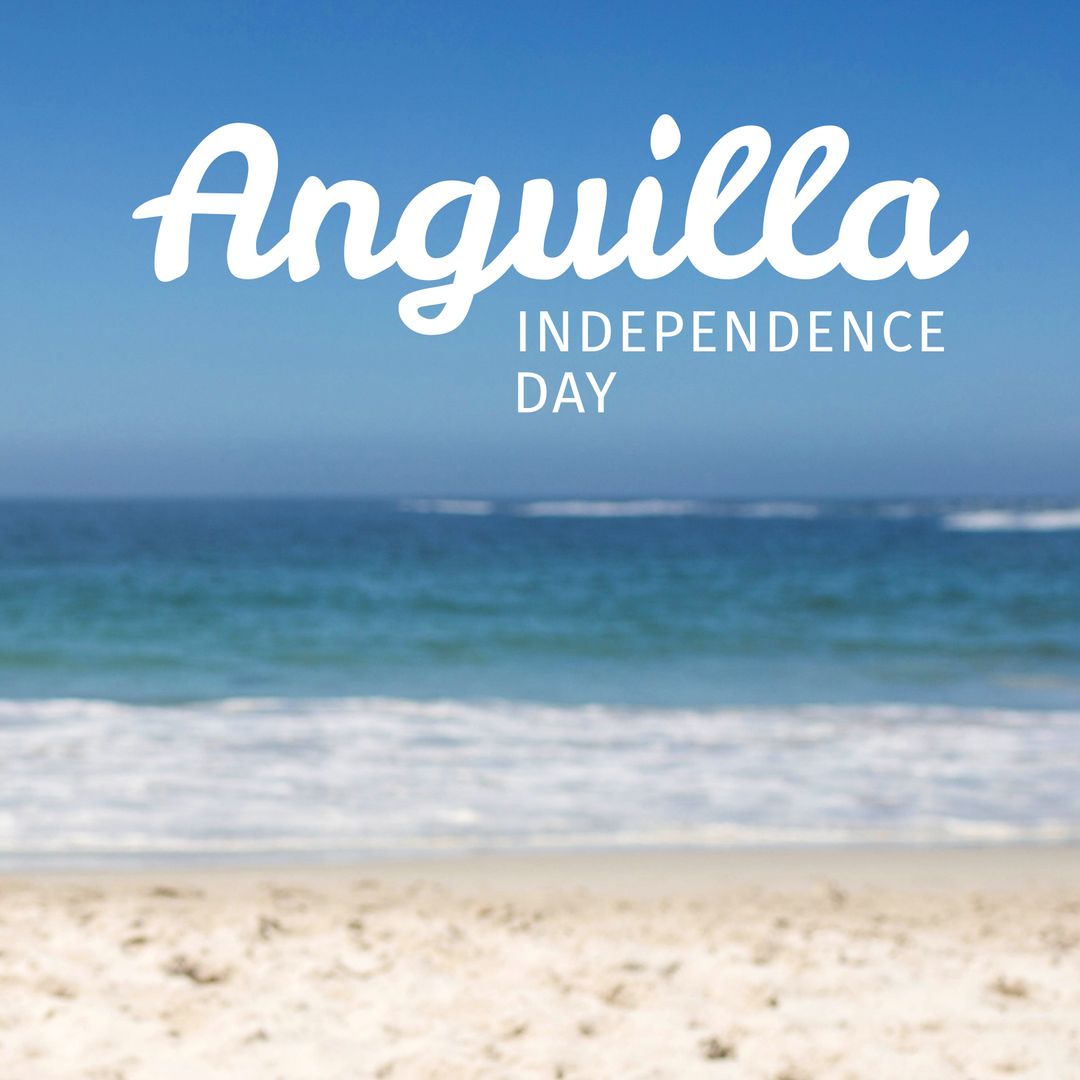 Anguilla Independence Day Beach Scenic View with Blue Sky