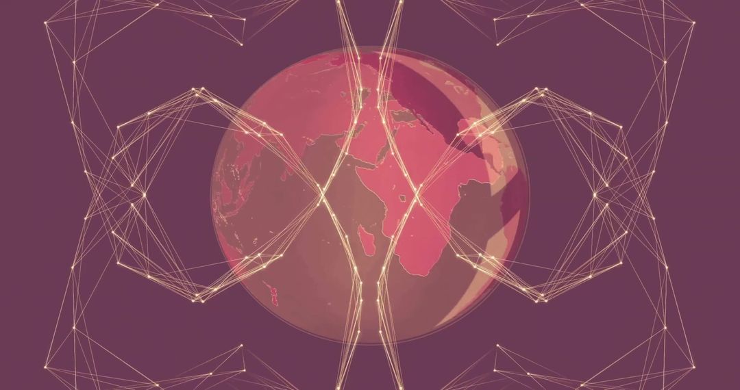 Abstract Global Network Connections Digital Concept